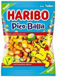 Haribo żelki pico balla wegetariańskie owocowe kółeczka niemieckie 160g