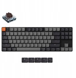 Keychron - K1 QMK Wireless Mechanical Keyboard (Version 6) RGB Backlight (Hot-Swappable) / Keychron Low Profile 2.0 Mechanical / Brown