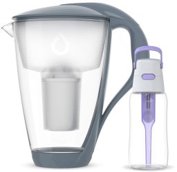 Szklany Dzbanek Dafi CRYSTAL Stalowy Classic z Fioletową Butelką Solid 0,5