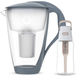 Dafi Szklany Dzbanek CRYSTAL Stalowy Classic z Beżową Butelką Solid 0,5