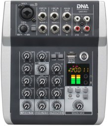 DNA QMX502 analogowy mikser dźwięku 5 kanałów Blue