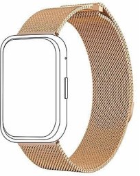 Pasek do smartwatcha Topp Huawei Watch Fit Różowe złoto Siateczka Stalowa