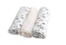 Pielucha MUSLIN DESIGN druk 3 pak, roz. 70x80