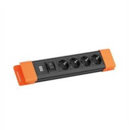Listwa zasilająca Bachmann BACHMANN CONNECTUS 4xCEE7/3, 1xswitch 2.0m CEE7/7 czarny/pomarańczowy