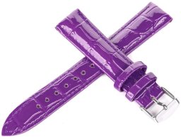 Skórzany pasek do zegarka Connect C11 22 mm fioletowy .