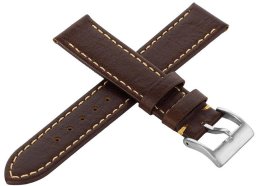 Skórzany pasek do zegarka Connect A06 18 mm brązowy .