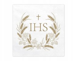 Party Deco Serwetki IHS 33x33cm złoty A12 27534