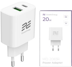 Nowa ładowarka sieciowa Encore Energy PD 3.0 Quick Charge 4.0 USB-A USB-C 20W adapter MD-2083R
