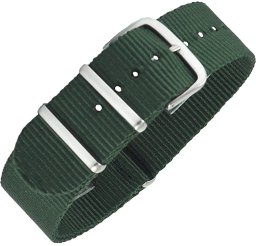 Pasek do zegarka 18mm Parciany Nato zielony