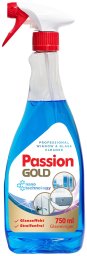 PASSION GOLD Płyn do mycia szyb z octem spirytusowym Niebieski 750 ml