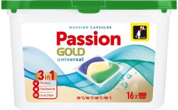 PASSION GOLD Kapsułki do prania 3w1 Universalne 1 op. - 16 szt.