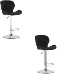 Leobert Hoker WEST - aksamit czarny / baza chrom x 2 (model_3981_2-VISTA/WEST-VIS107)