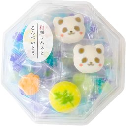 Wafu Ramune & Konpeito - Pandy, ręcznie robione cukierki z Kioto, miks smaków 71g - Kyoto Marun