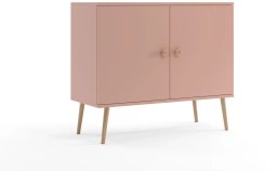Komoda LEBEL z drzwiczkami 100cm różowa MELIMEBLE