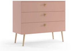 Komoda LEBEL 2 z szufladami 100cm różowa MELIMEBLE