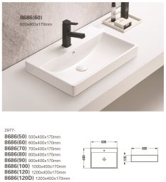 Umywalka meblowa jednokomorowa 60cm