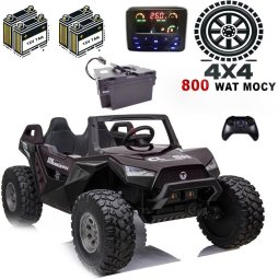Super-Toys MEGA BUGGY CLASH DLA 2 DZIECI, 4 SILNIKI, 24V-800W, MIĘKKIE PRZESUWANE SIEDZENIE, WALIZKA NA AKUMULATOR/SX-1928 EDUKAMP