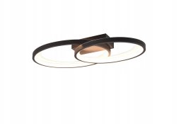 Ceiling LED lamp REALITY Malaga, 24W, 3000K, 2000lm, black, 30 x 57 x 8 cm