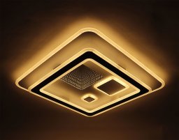 Ceiling LED lamp BALTIK GAISMA, 102W, 3000+6000K, 230V, 7140lm, square, 50x50cm, with remote control