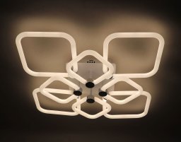 Ceiling LED lamp BALTIK GAISMA, 126 W, 3000-6500 K, max 10080 lm, 80 x 80 cm, with remote control