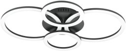 Ceiling LED lamp BALTIK GAISMA, 78W x 2, 12168lm, dimmable, black, 98 x 65 x 12cm, with remote control
