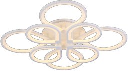 Ceiling LED lamp BALTIK GAISMA, 81W x 2, 15360 lm, dimmable, white, 90 x 75 x 9cm, with remote control