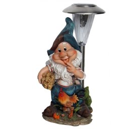 STATUE DWARF AND ROOSTER
