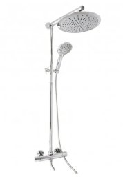 Shower system RUBINETA ETNA: rain and hand shower, thermostatic mixer
