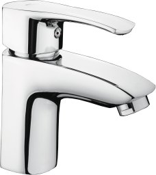 Washbasin faucet RUBINETA TRENTO-18, chrome color.