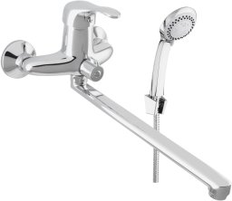 RUBINETA bathroom set: Gala-11/C faucet, long spout, shower head, holder, hose