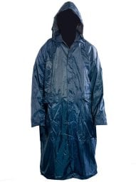 Raincoat, blue.