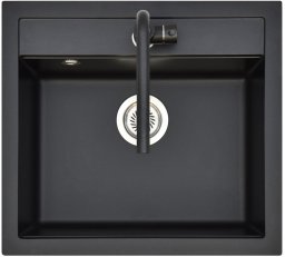 Stone sink 56.5x51x20 cm and mixer tap set; cutting board 36.5x30 cm