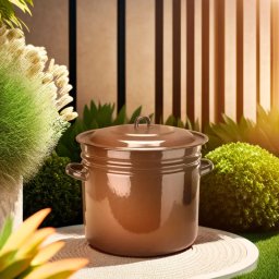 Enamel pot, brown, 40 L