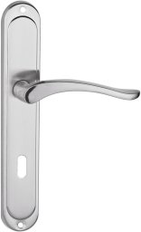 Door handle NICOLE, Eurostandard, 72 mm, nickel color.