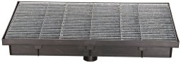 Shoe shine tub ZMM-MAXPOL, with galvanized steel grate, 400 x 600 mm