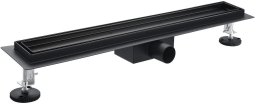 Stainless steel shower channel BIELBET Tile Insert, 800 mm, black