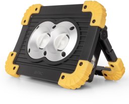 Rechargeable portable LED spotlight ENTAC, IP65, 6W+1W, 240lm, 2x18650 batteries, complete, charger