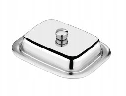 Butter dish with lid TRAMONTINA ROTONDA, stainless steel, 15.9 x 12.9 x 5.8 cm