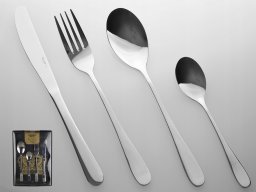Cutlery set PRINCESS, silver color, 24 pcs.