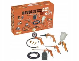 Pneumatic tool set with accessories NUAIR MULTI KIT, 9 pieces