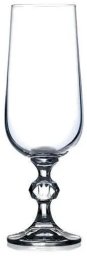 Champagne glasses BOHEMIA Claudia, 180 ml, 6 pcs.
