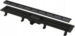 Shower channel ALCA APZ10BLACK-850, with black grid, 60 x 850 x 75 mm