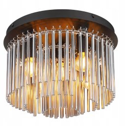 Ceiling lamp GLOBO GORLEY, 5xE14, 40W, 230V, metal, black color, o32x23cm