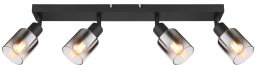 Spotlight GLOBO HUBERTUS, 4 x E14, 40W, 230V, matt black, 7 x 56 x 14 cm
