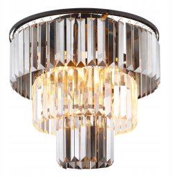 Ceiling lamp GLOBO NAXIS, 3xE27, 40W, 230V, metal, crystals, black color, o40x33cm