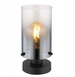 Table lamp GLOBO FLORENTINA, 1xE27, 40W, 230V, cable 1.5m, black color, o12.5x26cm