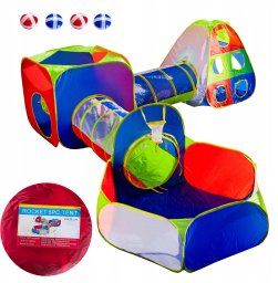 Namiot Ogrodowy Dla Dzieci Tunele Suchy Basen Kosz Tarcza 5W1 Plac Zabaw