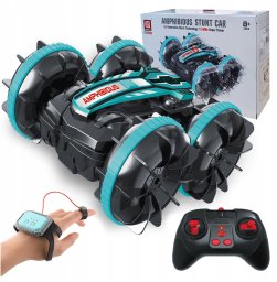 click4TOYS Samochód Zdalnie Sterowany Rc Gestami Amfibia 2 Piloty 4X4 360 Pływający