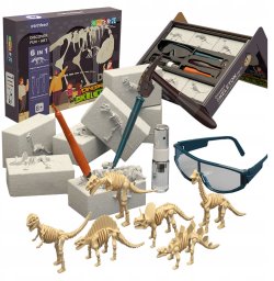 Wykopaliska Dinozaurów 6W1 Mały Archeolog Zabawka Edukacyjna Dla Dzieci