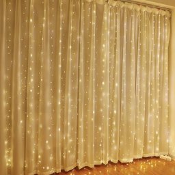 Kurtyna Ledowa (100 lampek LED) 3m x 1m bez zawieszki, WARM WHITE / CIEPŁY BIAŁY